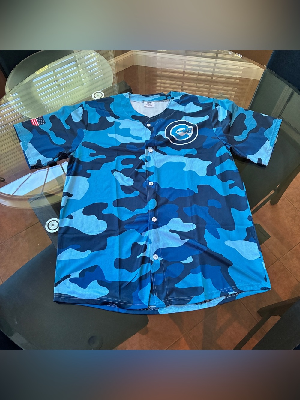Chicago Cubs Blue Camo Jersey Cody Bellinger #24 SGA MLB Baseball USA XL